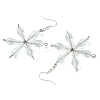 Christmas Snowflake Glass Dangle Earrings EJEW-TA00507-2