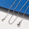 Brass Cable Chain Necklaces for Women NJEW-D302-48P-2