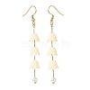 Acrylic Flower with Plastic Pearl Long Dangle Earrings EJEW-JE04941-05-2