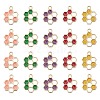 20Pcs 5 Colors Alloy Enamel Pendants ENAM-YW0002-83-1