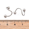 304 Stainless Steel Spiral Cartilage Earrings AJEW-A062-04P-01-5