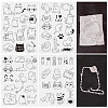 57 Patterns Non-woven Fabrics Water-soluble Embroidery Aid Drawing Sketch DIY-TAC0100-016-10