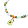 9Pcs Fruit Theme Alloy Enamel Charm Bracelets BJEW-MZ00206-04-3