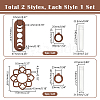 2 Sets 2 Styles Wall Hanging Terrarium Planter with Plastic Tube ODIS-GA0001-53B-2
