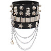 Punk Style Imitation Leather Bangles WG28DDA-01-1