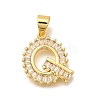 Rack Plating Brass Micro Pave Cubic Zirconia Pendants KK-L226-100G-Q-1