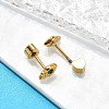 Ion Plating(IP) 304 Stainless Steel Carrot Stud Earrings EJEW-A118-20G-01-3