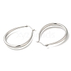 304 Stainless Steel Oval Hoop Earrings for Women EJEW-S227-62P-2