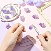 10Pcs Natural Amethyst Pendants PALLOY-CJ00158-4