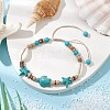 Summer Beach Starfish Turtle Adjustable Anklets AJEW-AN00634-01-1