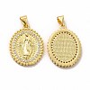 Rack Plating Brass Micro Pave Cubic Zirconia Charms KK-G456-11G-1