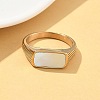 316L Stainless Steel Shell Finger Rings for Women RJEW-U054-01C-G-2