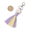 Handmade Cotton Threads Macrame Flower Pendant Decorations HJEW-JM02839-3