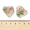 Inner Dried Flower Transparent Resin Pendants RESI-A043-03C-3