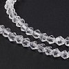 Clear Glass Bicone Beads Strands X-GLAA-S026-3mm-07-4