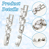 DICOSMETIC 10Pcs 2 Colors Rack Plating Brass Clear Cubic Zirconia Watch Band Clasps KK-DC0001-43-4