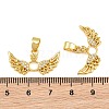 Brass Micro Pave Clear Cubic Zirconia Pendants CU-CBA6A75-08A-G-3