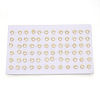 Footprint Brass Natural Pearl Stud Earrings PEAR-N020-05W-2
