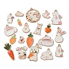 Alloy Enamel Rabbit Pendants ENAM-B039-02G-1