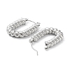 Non-Tarnish 304 Stainless Steel Oval Hoop Earrings EJEW-K243-13P-2