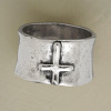 Cross Pattern Alloy Finger Rings FS-WG6D053-03-3