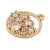 Brass Micro Pave Clear Cubic Zirconia Pendants LS-ZIRC-U003-01G-01-2