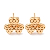 Brass Stud Earrings EJEW-D288-11G-2