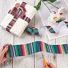 2Rolls 2 Styles Stripe Pattern Printed Polyester Grosgrain Ribbon OCOR-TA0001-37L-5