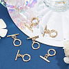 CREATCABIN 12 Sets Brass Toggle Clasps KK-CN0001-98-4