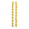 Brass Heart Flower Links Connector Charms KK-G502-14G-1