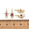 Brass Micro Pave Cubic Zirconia Pendants KK-D339-02G-07-3