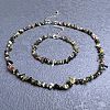 Natural Tourmaline Chip Beaded Necklaces for Women IW6789-49-1