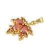 Brass Micro Pave Cubic Zirconia Pendants X-KK-H076-04G-2
