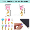 48Pcs 8 Colors PVC Plastic Mobile Dustproof Plugs HJEW-SC0003-31A-2