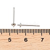 Tarnish Resistant Original Color Stainless Steel Stud Earring Findings X-STAS-Q036-1-3