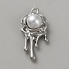 White Series Love Bow Alloy Acrylic Pendant LS-PALLOY-WH0115-01P-14-1