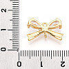 Brass Pave Clear Cubic Zirconia Charms KK-N254-177G-3