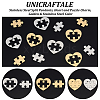 Unicraftale 8 Sets 2 Colors Ion Plating(IP) 304 Stainless Steel Split Pendants STAS-UN0055-50-4