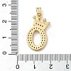 Rack Plating Brass Micro Pave Cubic Zirconia Pendants KK-D535-01O-RS-3