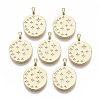 Brass Micro Pave Cubic Zirconia Pendants KK-S354-155-NF-2