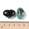 Natural Druzy Agate(Dyed & Heated) Heart Palm Stone G-Q021-01A-3