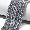 Opaque Solid Color Electroplate Glass Beads Strands EGLA-XCP0001-15-2