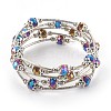 Electroplate Glass Wrap Bracelets BJEW-JB04018-03-1