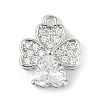Brass Micro Pave Clear Cubic Zirconia Charms KK-R219-30P-1