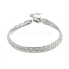 304 Stainless Steel Herringbone Chain Bracelet BJEW-D028-02C-03P-1