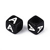 Initial Acrylic Horizontal Hole Beads OACR-ZX006-35A-2