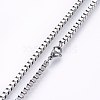 Non-Tarnish 304 Stainless Steel Box Chain Necklaces NJEW-F226-05P-02-2