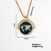 Map Coin Brass Pendant Necklace Fashionable Personality Jewelry BM0075-2-1