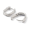 Letter U Rack Plating Brass Hoop Earrings for Women KK-Z038-06P-2