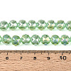 AB Color Plated Transparent Glass Round Beads Strands EGLA-T029-8mm-12T-09-4